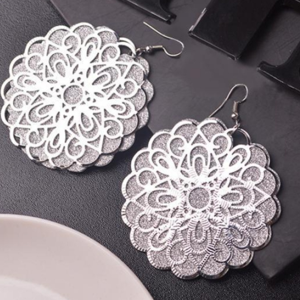 Layered Flower Earrings